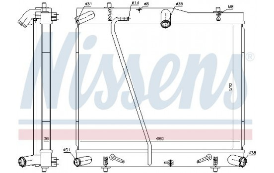 Radiator, engine cooling 646912 Nissens