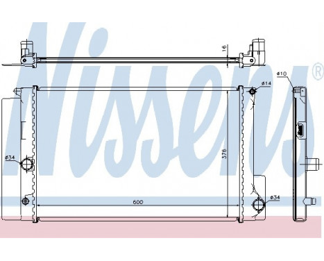 Radiator, engine cooling 64692 Nissens