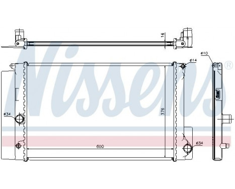 Radiator, engine cooling 64692 Nissens, Image 2