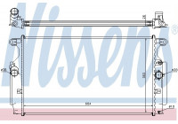 Radiator, engine cooling 64693 Nissens