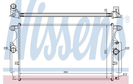 Radiator, engine cooling 64693 Nissens
