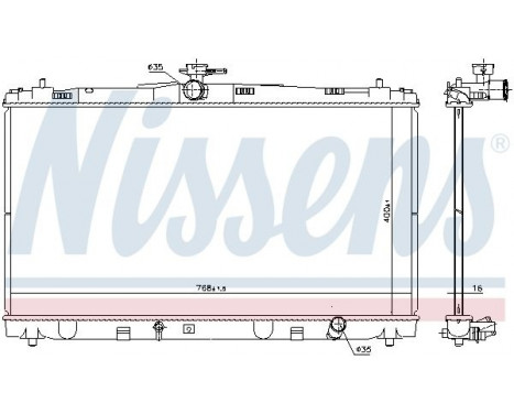 Radiator, engine cooling 646935 Nissens