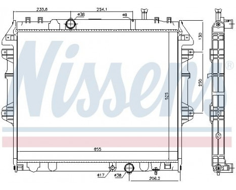 Radiator, engine cooling 646939 Nissens