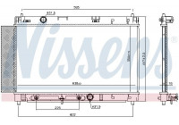 Radiator, engine cooling 646942 Nissens