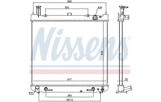 Radiator, engine cooling 646947 Nissens