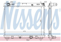 Radiator, engine cooling 64696 Nissens