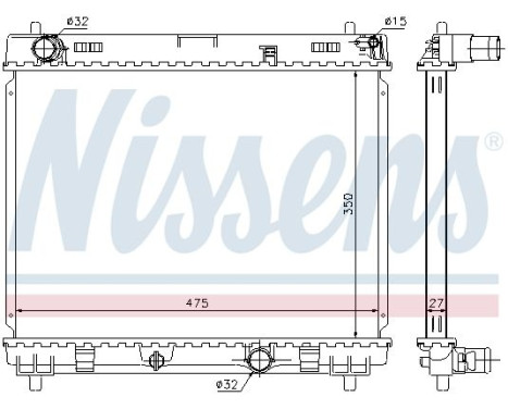 Radiator, engine cooling 64696 Nissens, Image 2