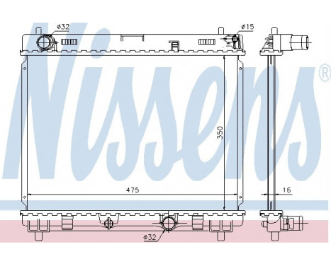 Radiator, engine cooling 64697 Nissens