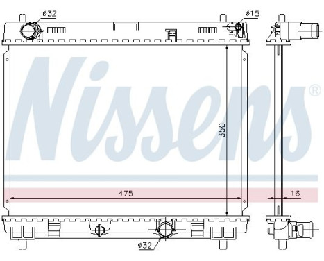 Radiator, engine cooling 64697 Nissens, Image 2