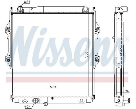 Radiator, engine cooling 64698 Nissens, Image 2