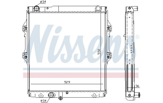 Radiator, engine cooling 64698 Nissens, Image 2
