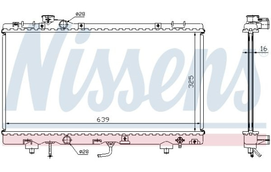 Radiator, engine cooling 647041 Nissens, Image 2