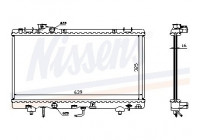 Radiator, engine cooling 647041 Nissens