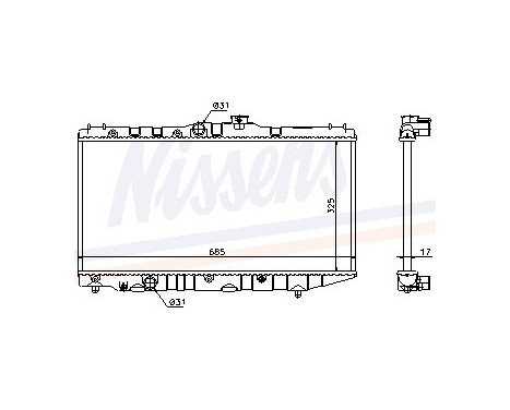 Radiator, engine cooling 64718 Nissens