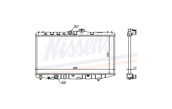 Radiator, engine cooling 64718 Nissens