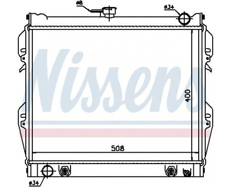 Radiator, engine cooling 64728 Nissens, Image 2