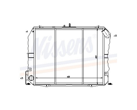 Radiator, engine cooling 64737 Nissens