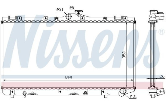 Radiator, engine cooling 64746A Nissens, Image 2
