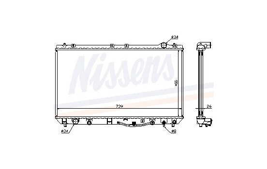 Radiator, engine cooling 647541 Nissens
