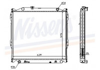 Radiator, engine cooling 647551 Nissens