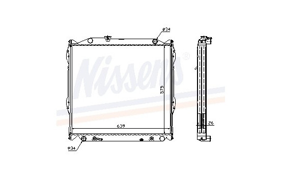 Radiator, engine cooling 647551 Nissens