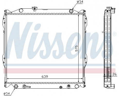 Radiator, engine cooling 647551 Nissens, Image 2