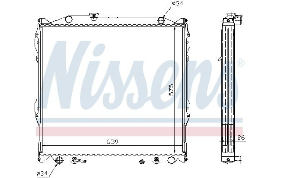 Radiator, engine cooling 647551 Nissens, Image 2