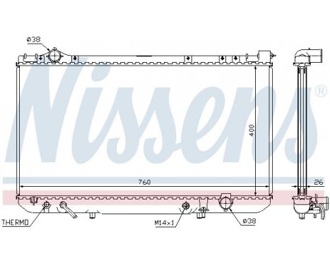 Radiator, engine cooling 64756 Nissens