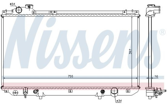 Radiator, engine cooling 64759 Nissens, Image 2