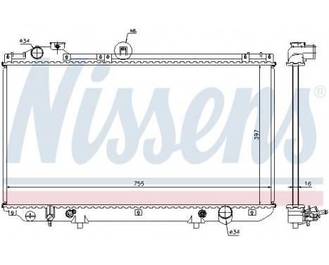 Radiator, engine cooling 64762 Nissens, Image 2