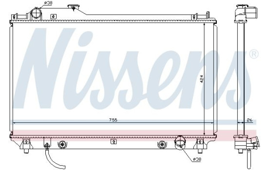 Radiator, engine cooling 64764 Nissens, Image 2