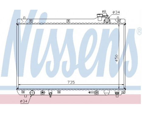 Radiator, engine cooling 64766 Nissens