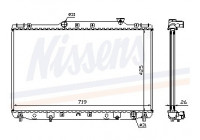 Radiator, engine cooling 64769A Nissens