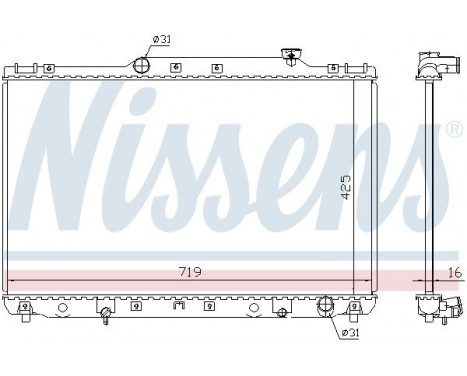 Radiator, engine cooling 64769A Nissens, Image 2