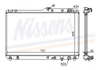 Radiator, engine cooling 647721 Nissens