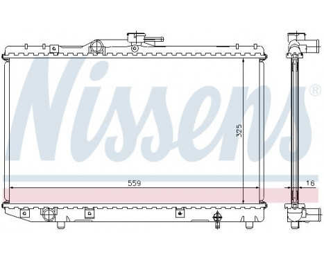 Radiator, engine cooling 64773 Nissens