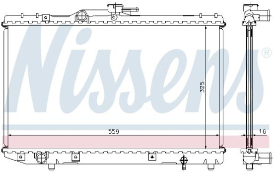 Radiator, engine cooling 64773 Nissens