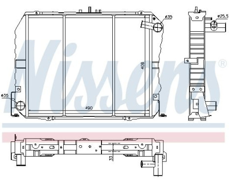 Radiator, engine cooling 64778 Nissens, Image 2