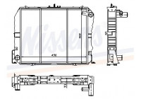 Radiator, engine cooling 64778 Nissens