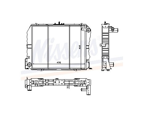 Radiator, engine cooling 64778 Nissens