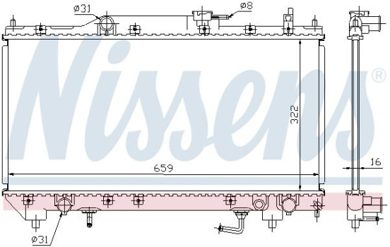 Radiator, engine cooling 64782A Nissens, Image 2