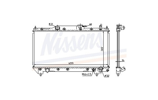 Radiator, engine cooling 64783A Nissens