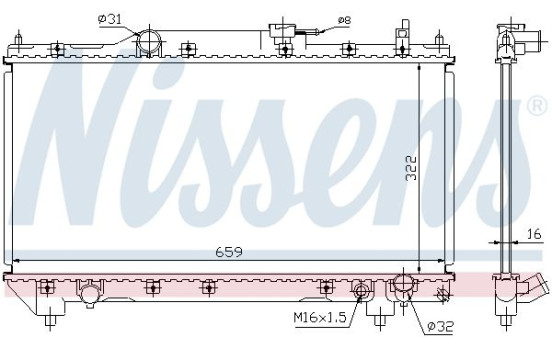 Radiator, engine cooling 64783A Nissens, Image 2