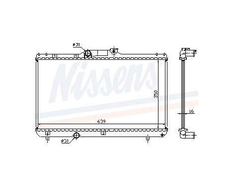 Radiator, engine cooling 64786A Nissens