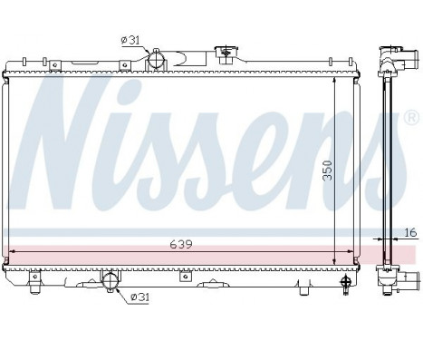 Radiator, engine cooling 64786A Nissens, Image 2