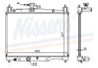 Radiator, engine cooling 64789A Nissens