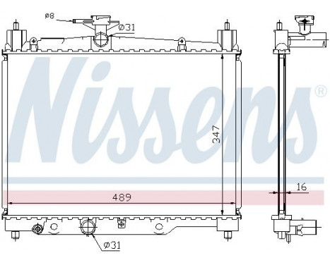 Radiator, engine cooling 64789A Nissens, Image 2