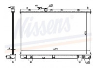 Radiator, engine cooling 64795A Nissens