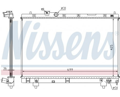 Radiator, engine cooling 64795A Nissens, Image 2