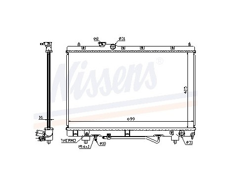 Radiator, engine cooling 64796A Nissens